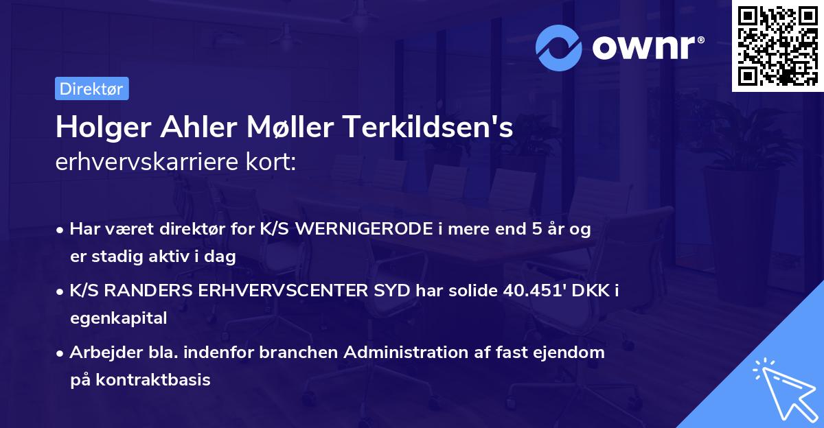 Holger Ahler Møller Terkildsen's erhvervskarriere kort