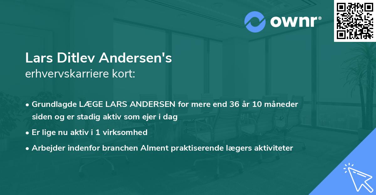 Lars Ditlev Andersen's erhvervskarriere kort
