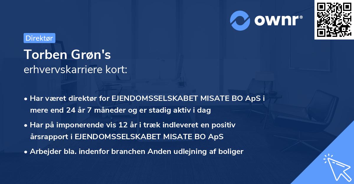 Torben Grøn's erhvervskarriere kort
