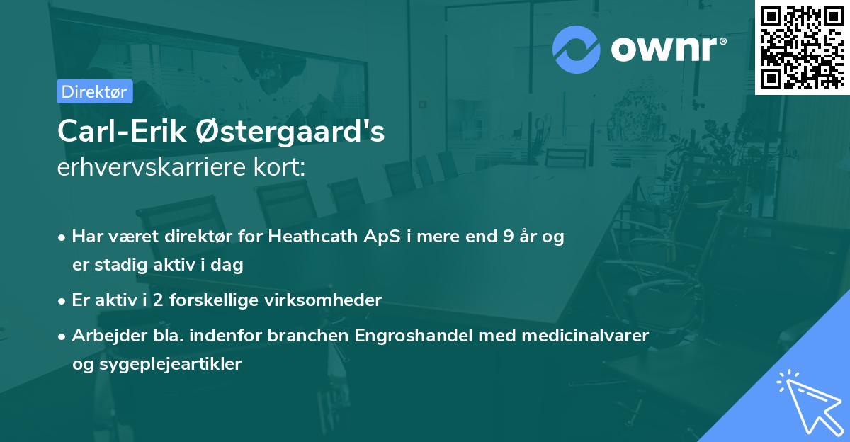Carl-Erik Østergaard's erhvervskarriere kort