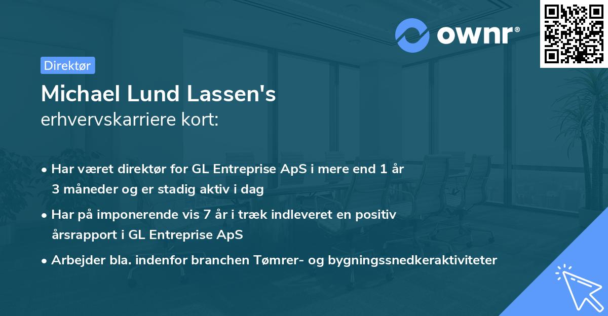 Michael Lund Lassen's erhvervskarriere kort