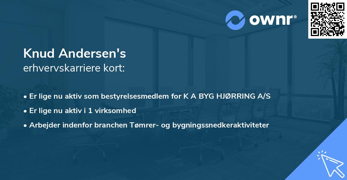 Knud Andersen's erhvervskarriere kort