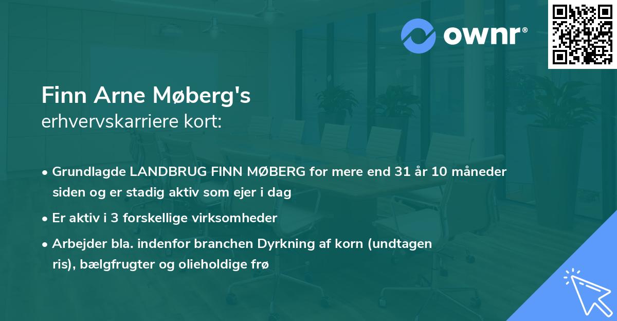 Finn Arne Møberg's erhvervskarriere kort