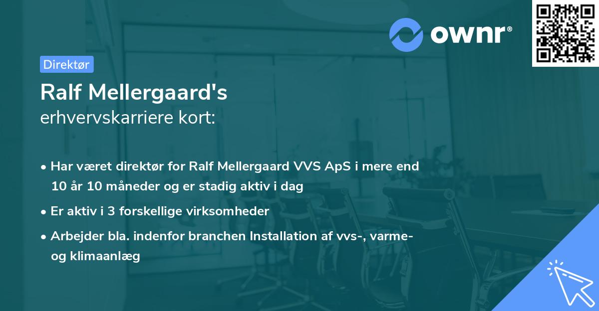 Ralf Mellergaard's erhvervskarriere kort