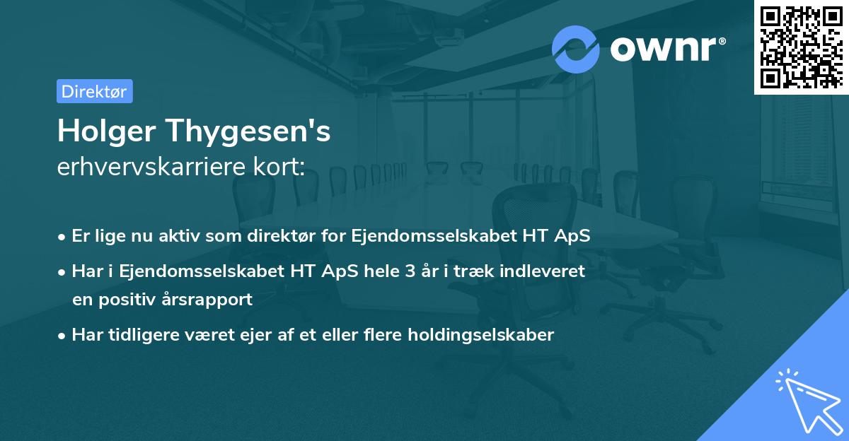 Holger Thygesen's erhvervskarriere kort