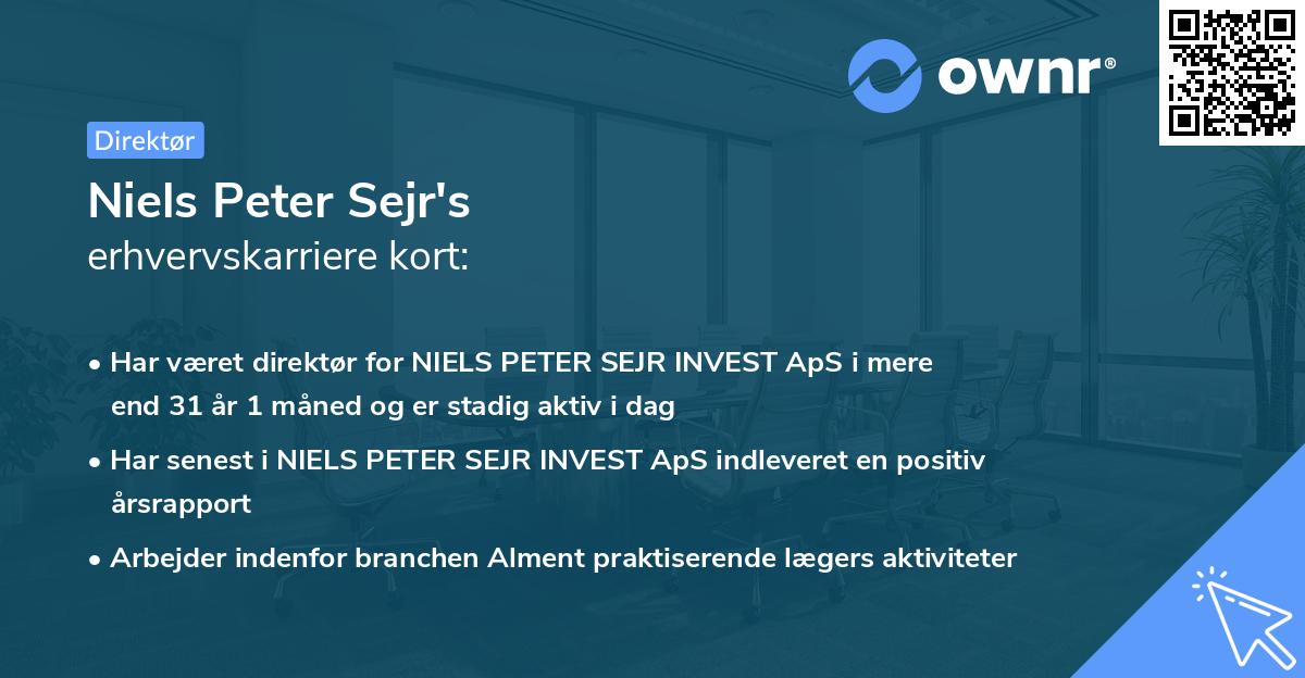 Niels Peter Sejr's erhvervskarriere kort