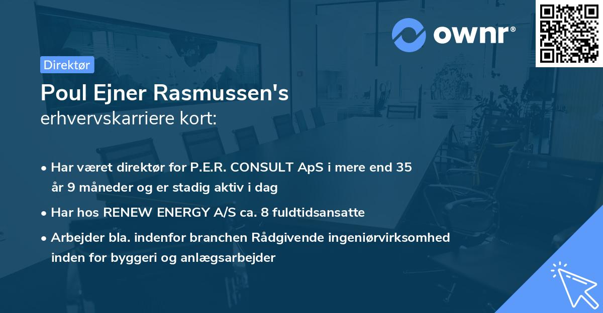 Poul Ejner Rasmussen's erhvervskarriere kort