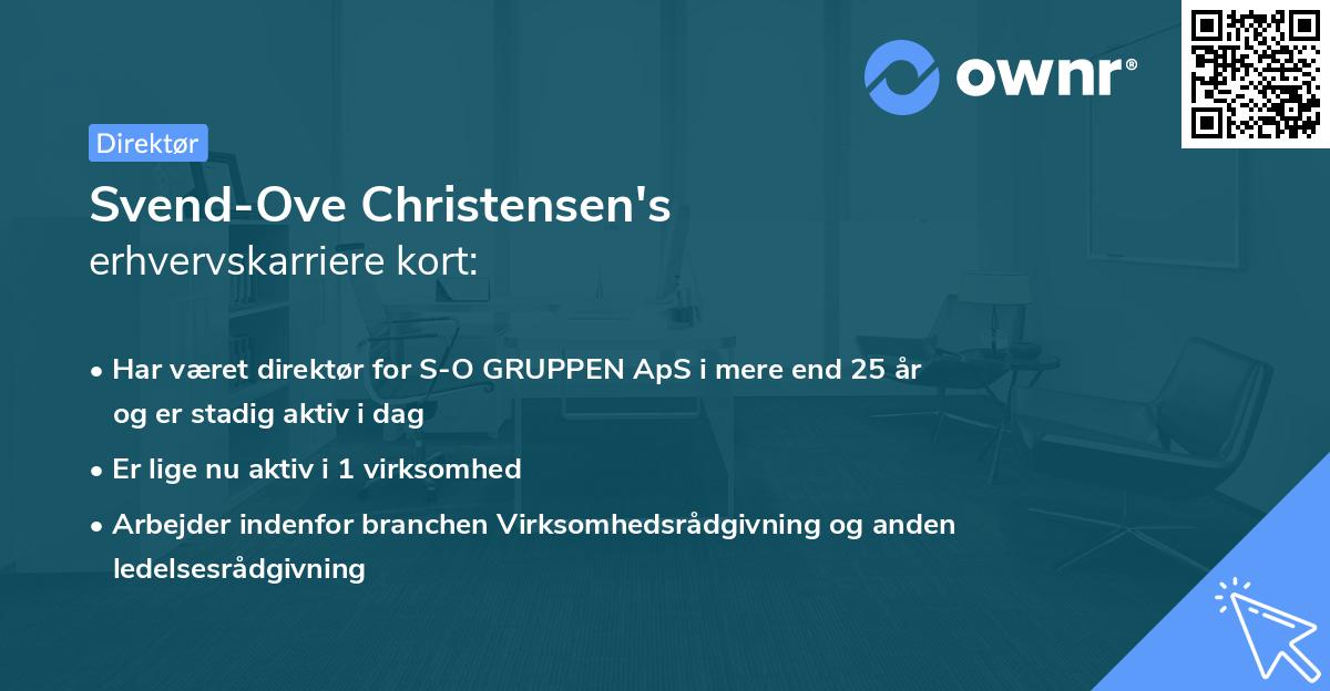 Svend-Ove Christensen's erhvervskarriere kort