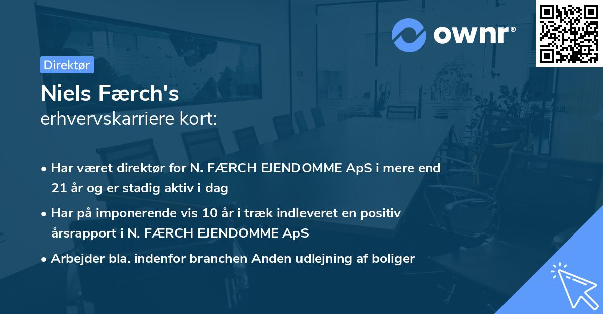 Niels Færch's erhvervskarriere kort