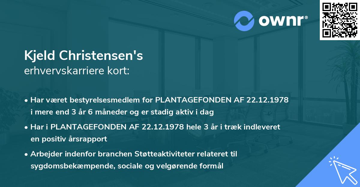 Kjeld Christensen's erhvervskarriere kort