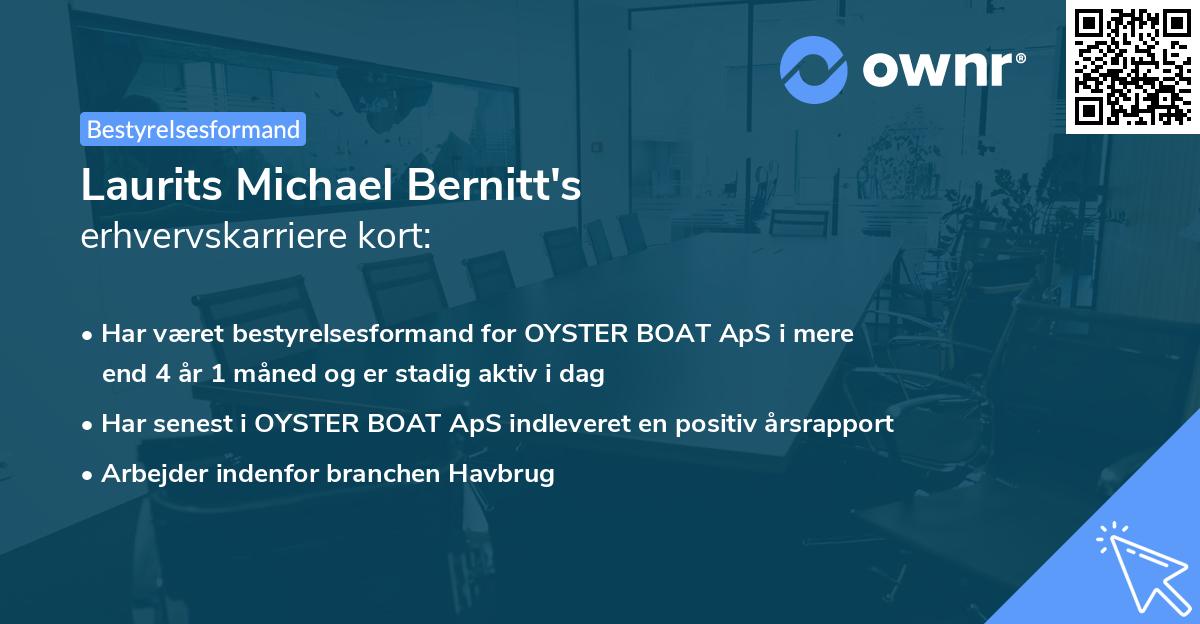 Laurits Michael Bernitt's erhvervskarriere kort