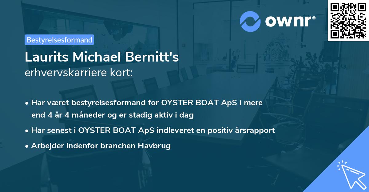 Laurits Michael Bernitt's erhvervskarriere kort