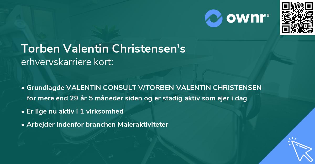 Torben Valentin Christensen's erhvervskarriere kort
