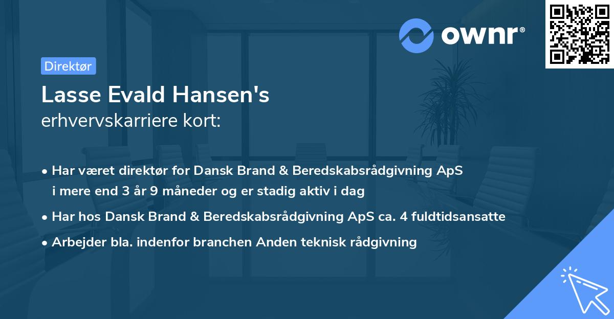 Lasse Evald Hansen's erhvervskarriere kort