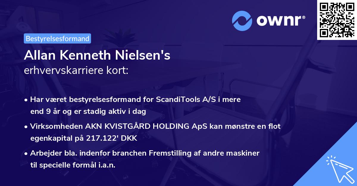 Allan Kenneth Nielsen's erhvervskarriere kort