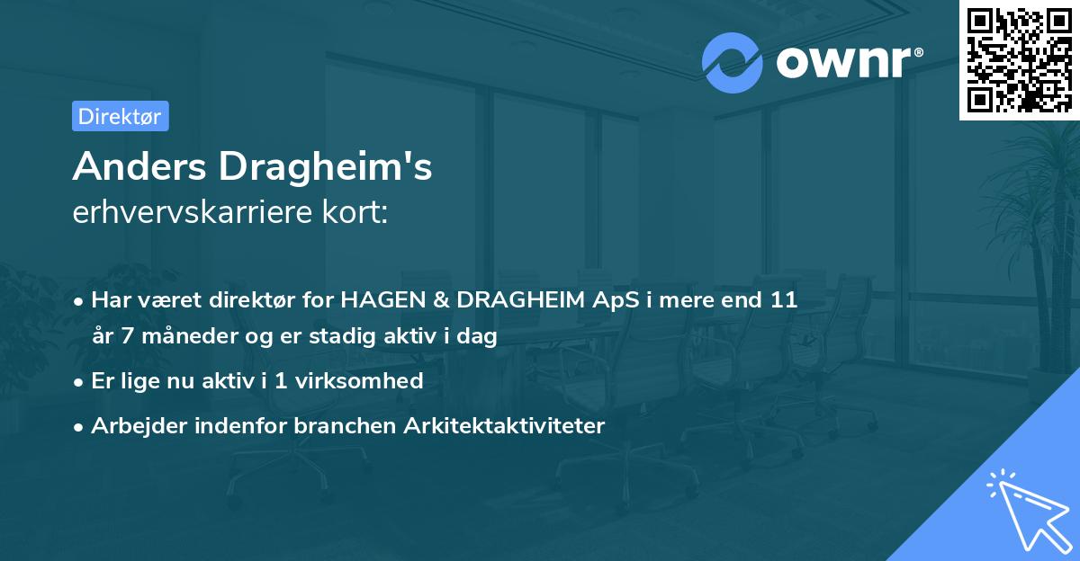 Anders Dragheim's erhvervskarriere kort