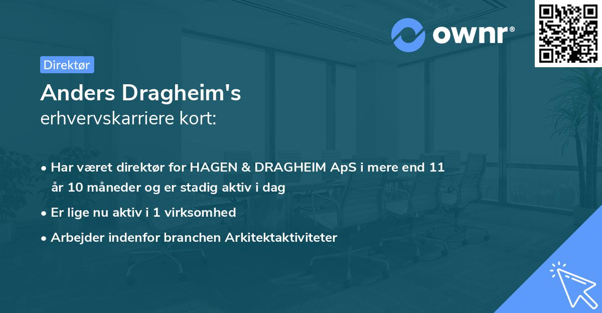 Anders Dragheim's erhvervskarriere kort