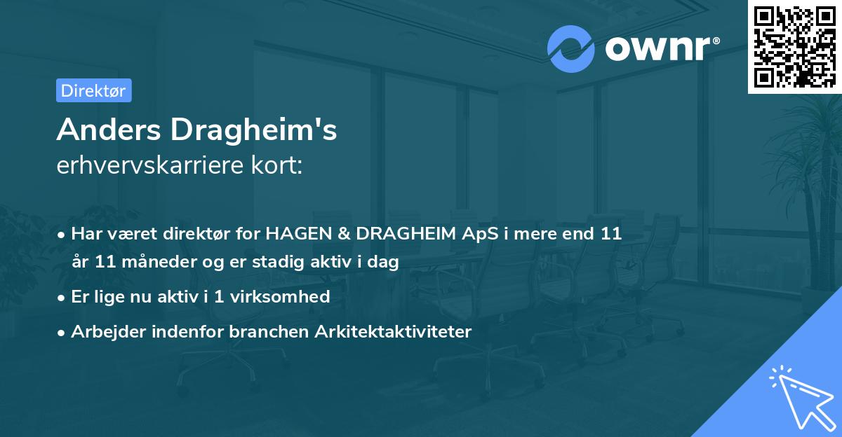 Anders Dragheim's erhvervskarriere kort