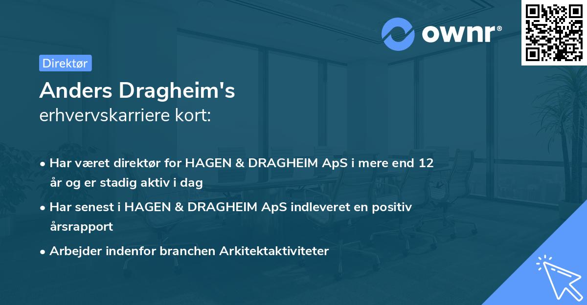 Anders Dragheim's erhvervskarriere kort