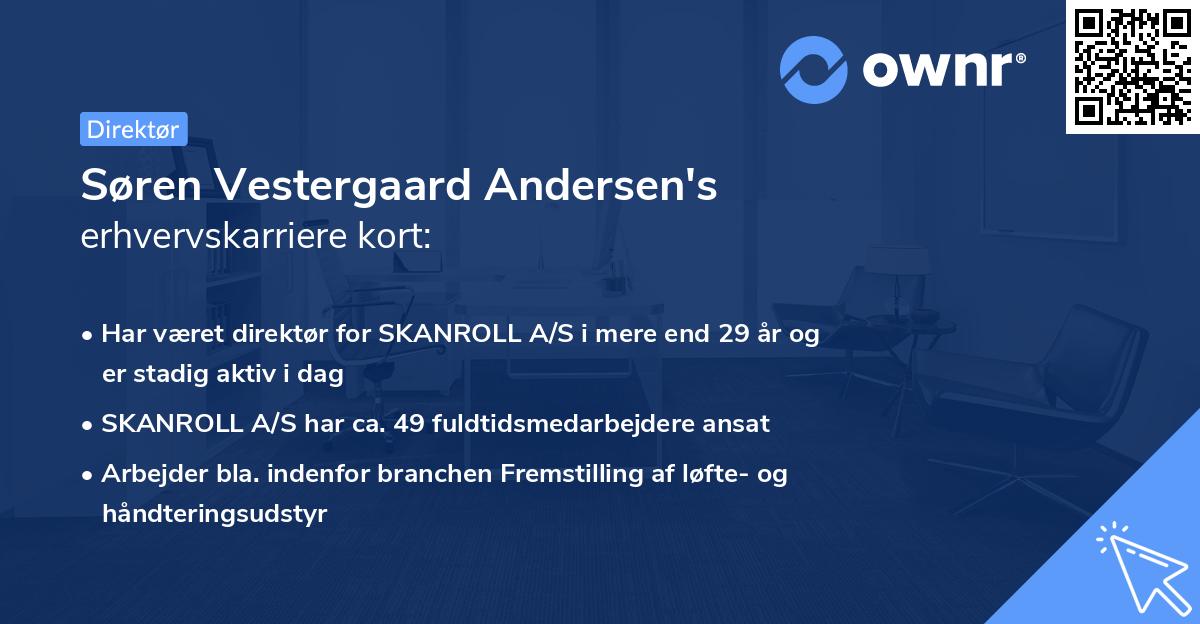 Søren Vestergaard Andersen's erhvervskarriere kort
