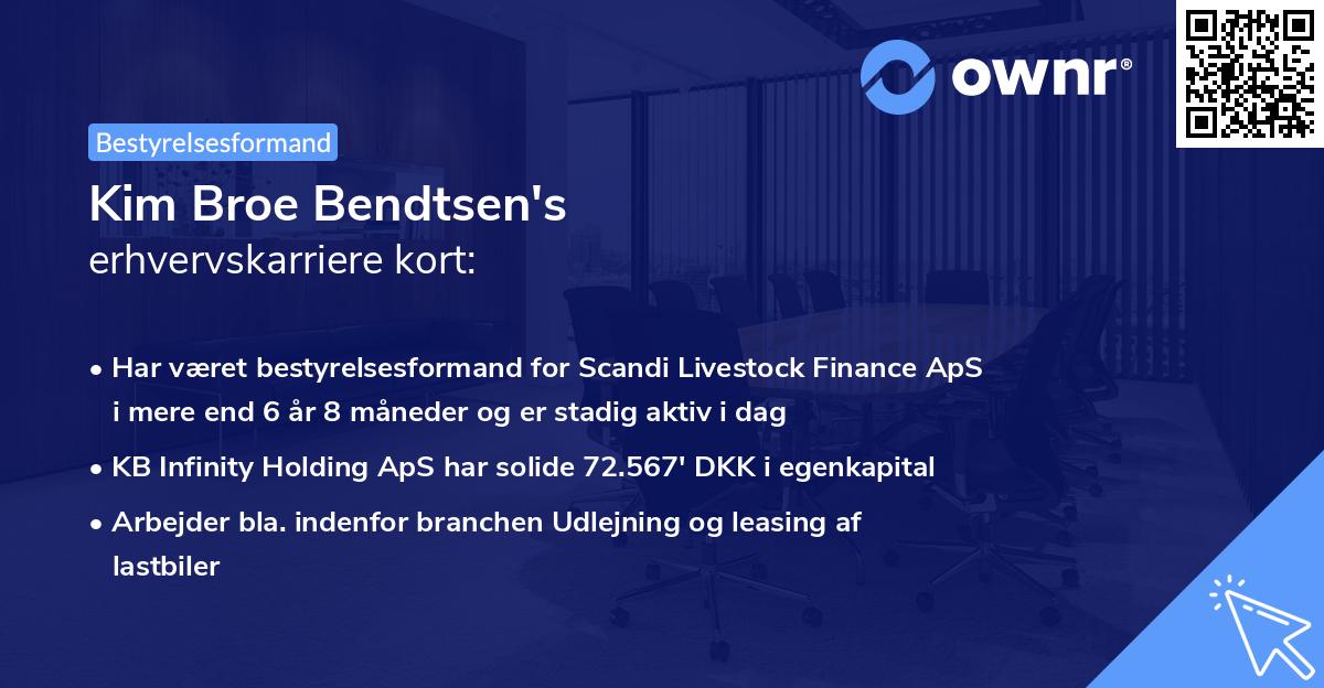 Kim Broe Bendtsen's erhvervskarriere kort