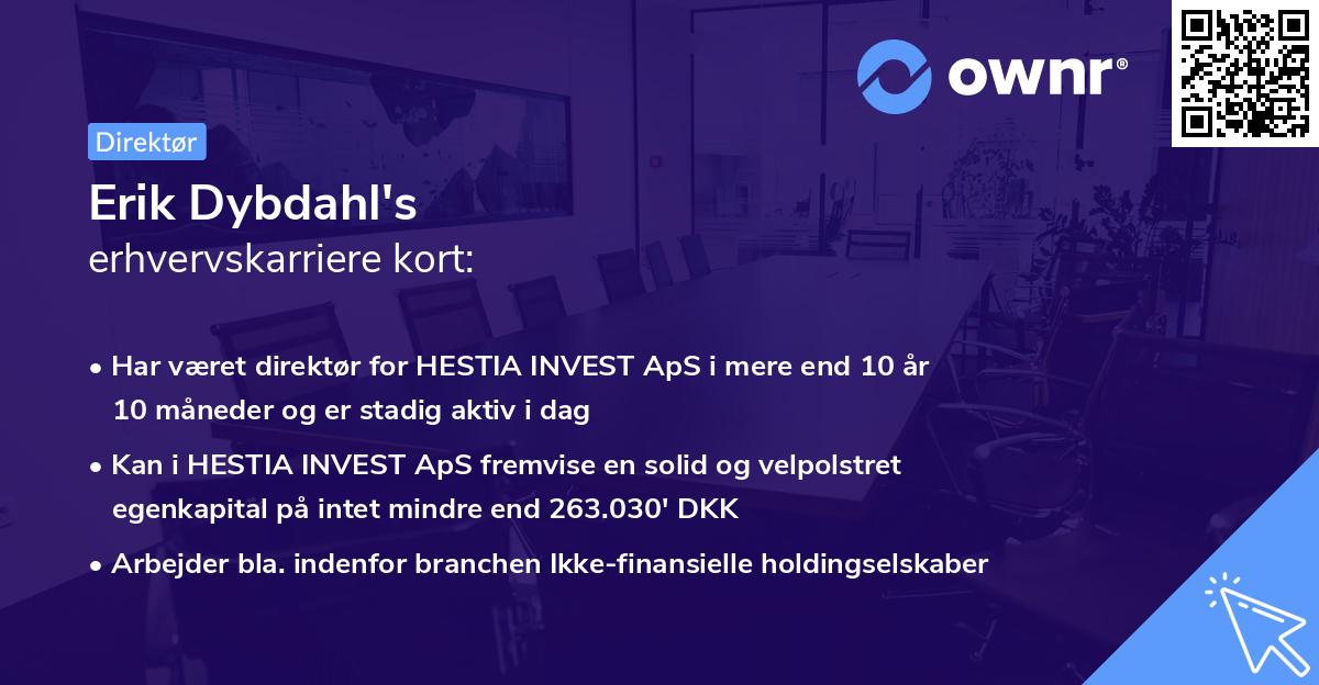 Erik Dybdahl's erhvervskarriere kort