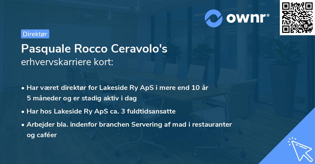 Pasquale Rocco Ceravolo's erhvervskarriere kort