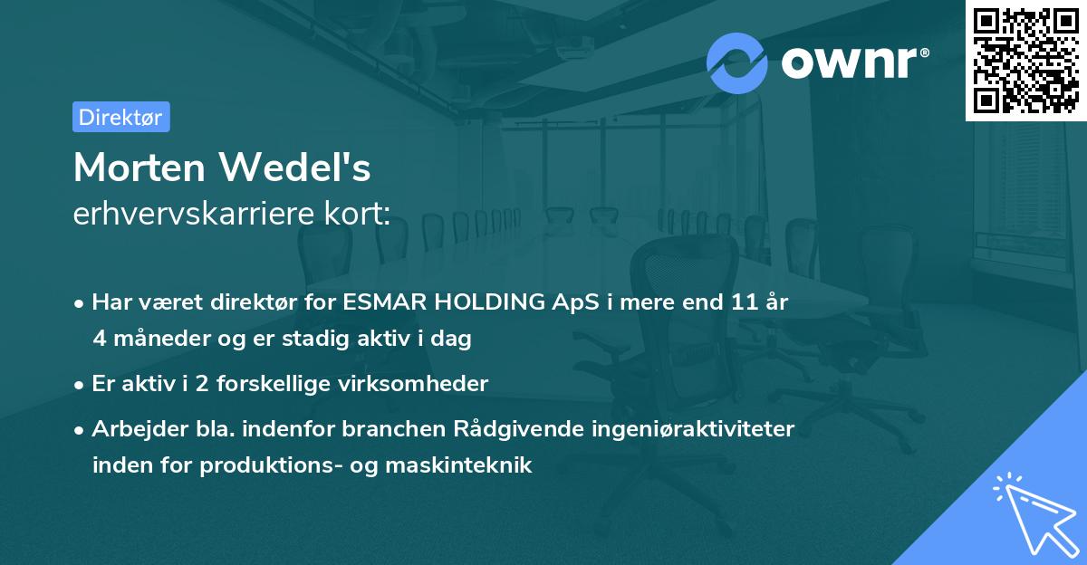 Morten Wedel's erhvervskarriere kort