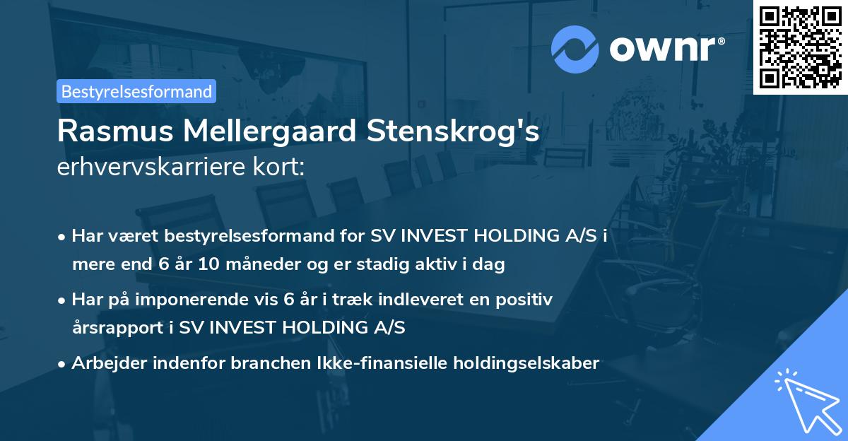 Rasmus Mellergaard Stenskrog's erhvervskarriere kort