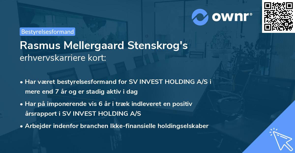 Rasmus Mellergaard Stenskrog's erhvervskarriere kort