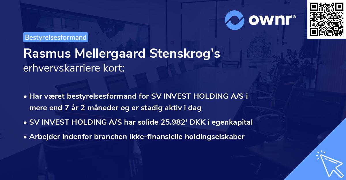Rasmus Mellergaard Stenskrog's erhvervskarriere kort