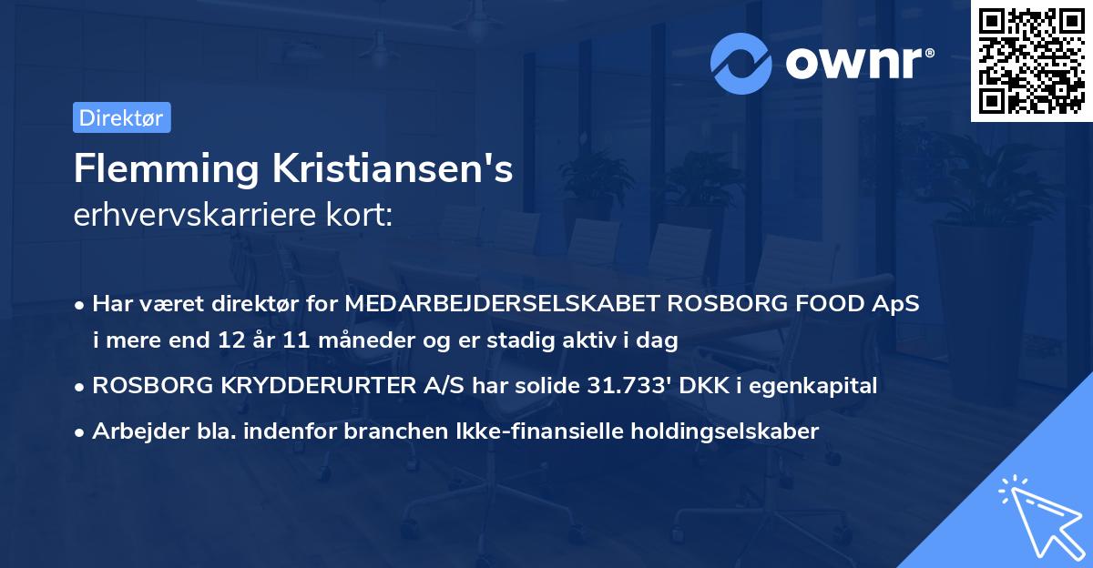 Flemming Kristiansen's erhvervskarriere kort