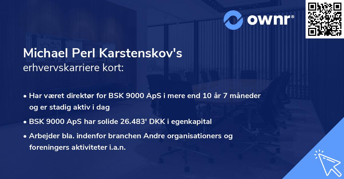 Michael Perl Karstenskov's erhvervskarriere kort
