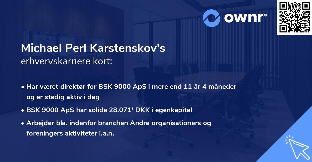 Michael Perl Karstenskov's erhvervskarriere kort