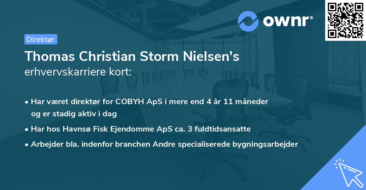 Thomas Christian Storm Nielsen's erhvervskarriere kort