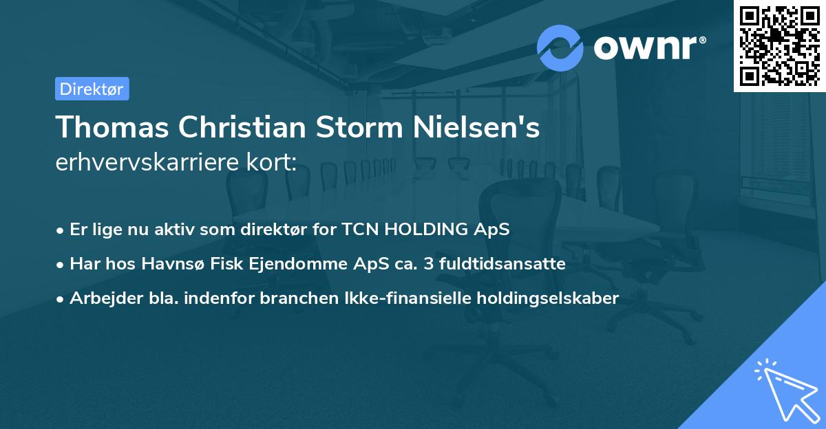 Thomas Christian Storm Nielsen's erhvervskarriere kort