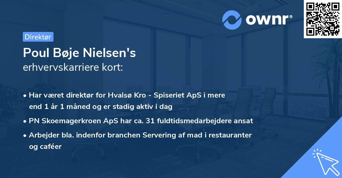 Poul Bøje Nielsen's erhvervskarriere kort