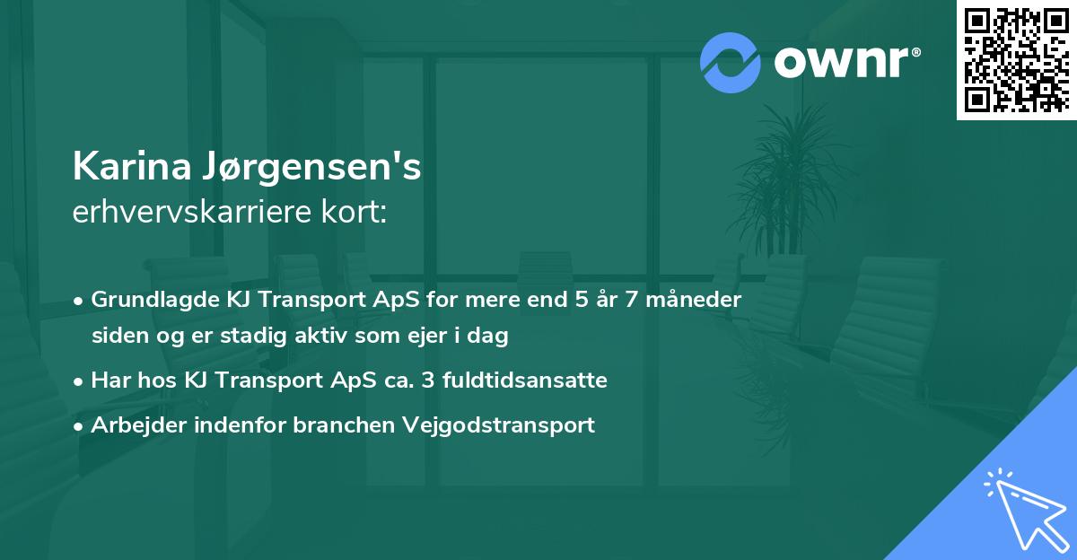 Karina Jørgensen's erhvervskarriere kort