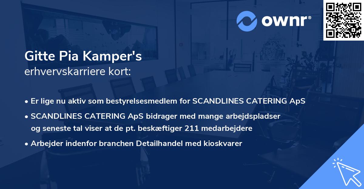 Gitte Pia Kamper's erhvervskarriere kort
