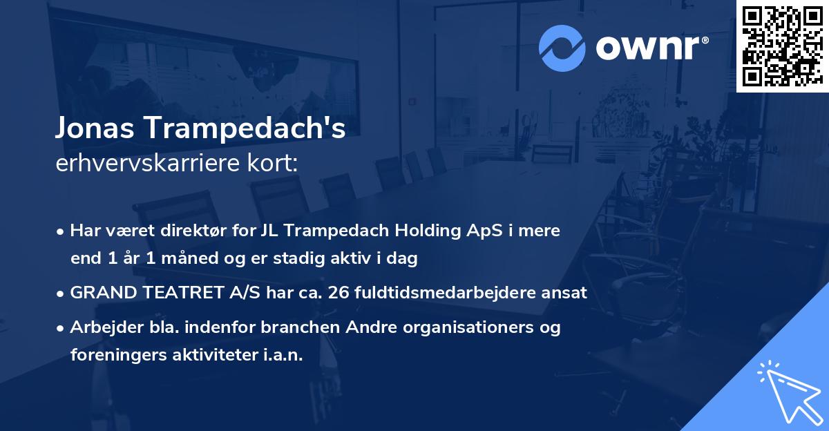 Jonas Trampedach's erhvervskarriere kort