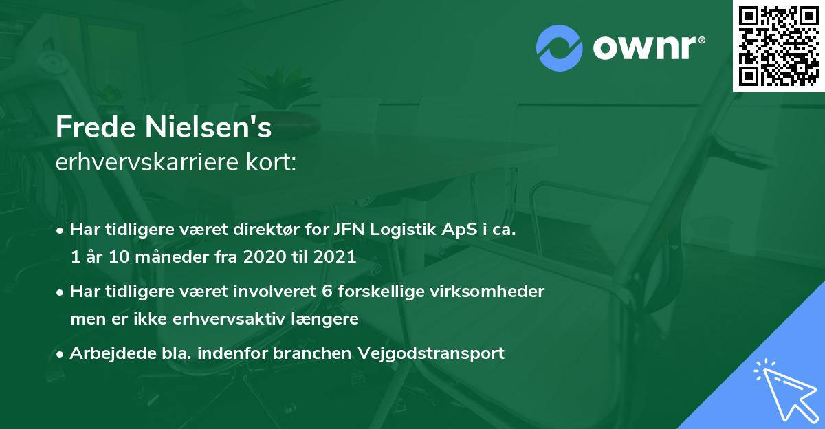 Frede Nielsen's erhvervskarriere kort