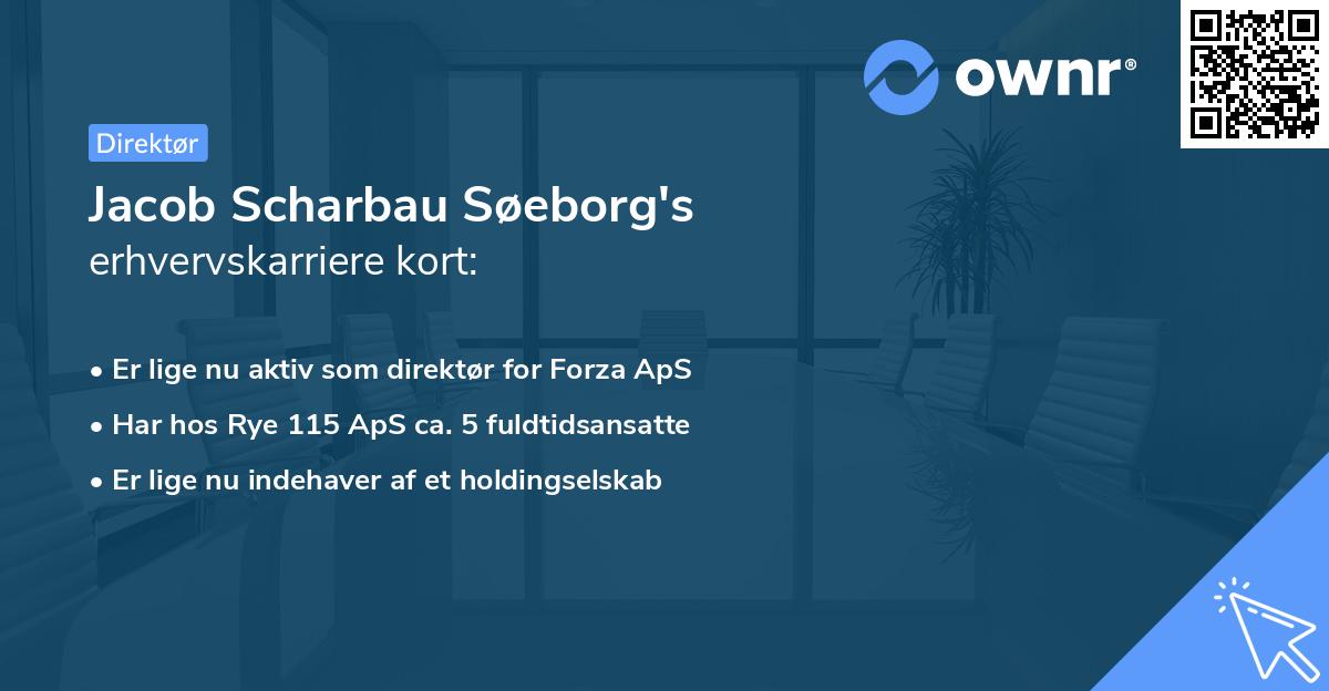 Jacob Scharbau Søeborg's erhvervskarriere kort