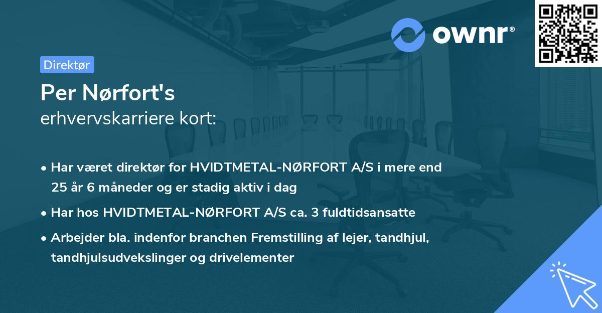 Per Nørfort's erhvervskarriere kort