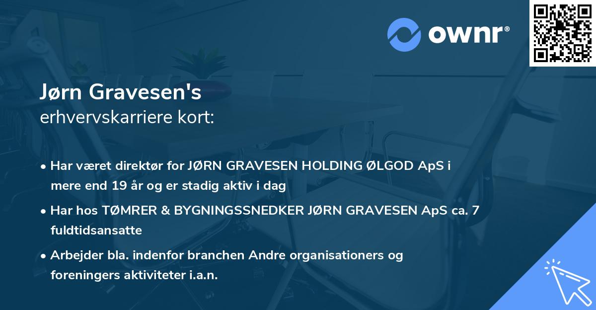 Jørn Gravesen's erhvervskarriere kort