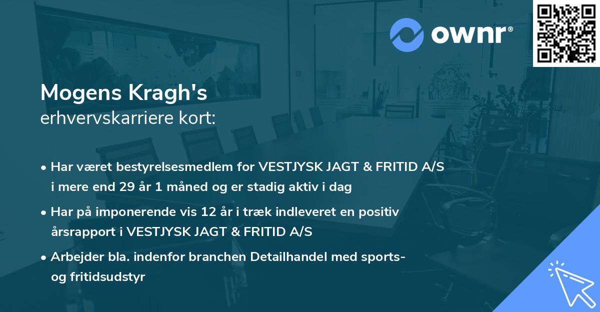Mogens Kragh's erhvervskarriere kort