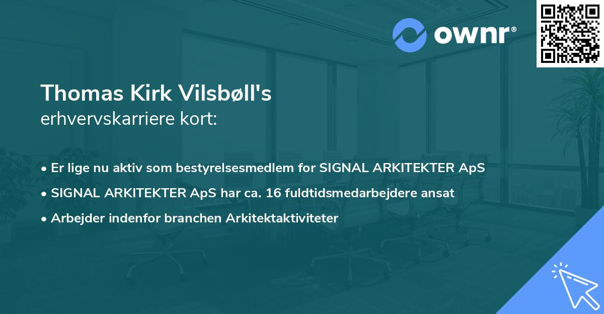Thomas Kirk Vilsbøll's erhvervskarriere kort