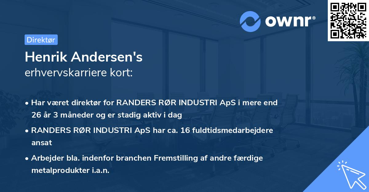 Henrik Andersen's erhvervskarriere kort