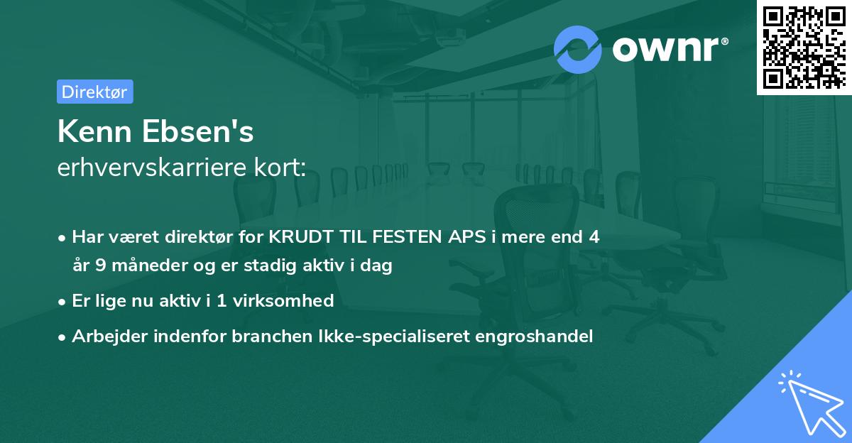Kenn Ebsen's erhvervskarriere kort