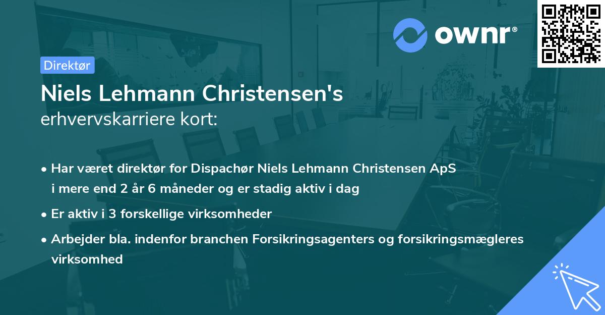 Niels Lehmann Christensen's erhvervskarriere kort