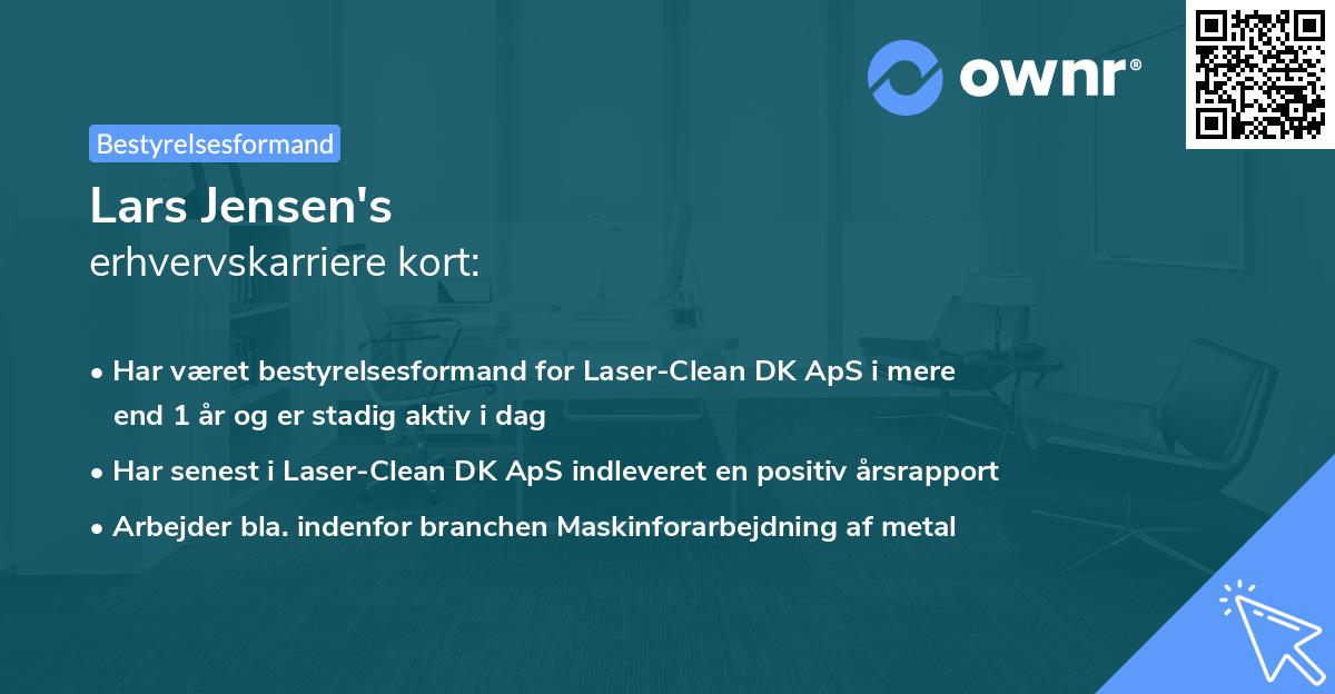 Lars Jensen's erhvervskarriere kort